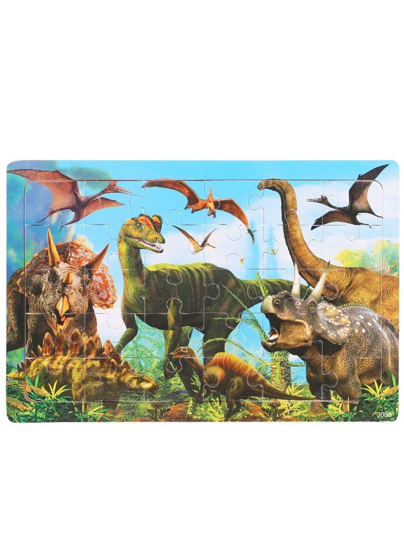 مجموعة أحجية الصور المقطوعة الخشبية المكونة من 6 قطع للأطفال من عمر 3-5 سنوات، 30 قطعة أحجية خشبية ملونة للأطفال الصغار الذين يتعلمون لعبة ألغاز الصور المقطوعة التعليمية، مناسبة للأولاد والبنات، ومناسبة للأطفال من سن 3 4 5 6 سنوات - Image 3